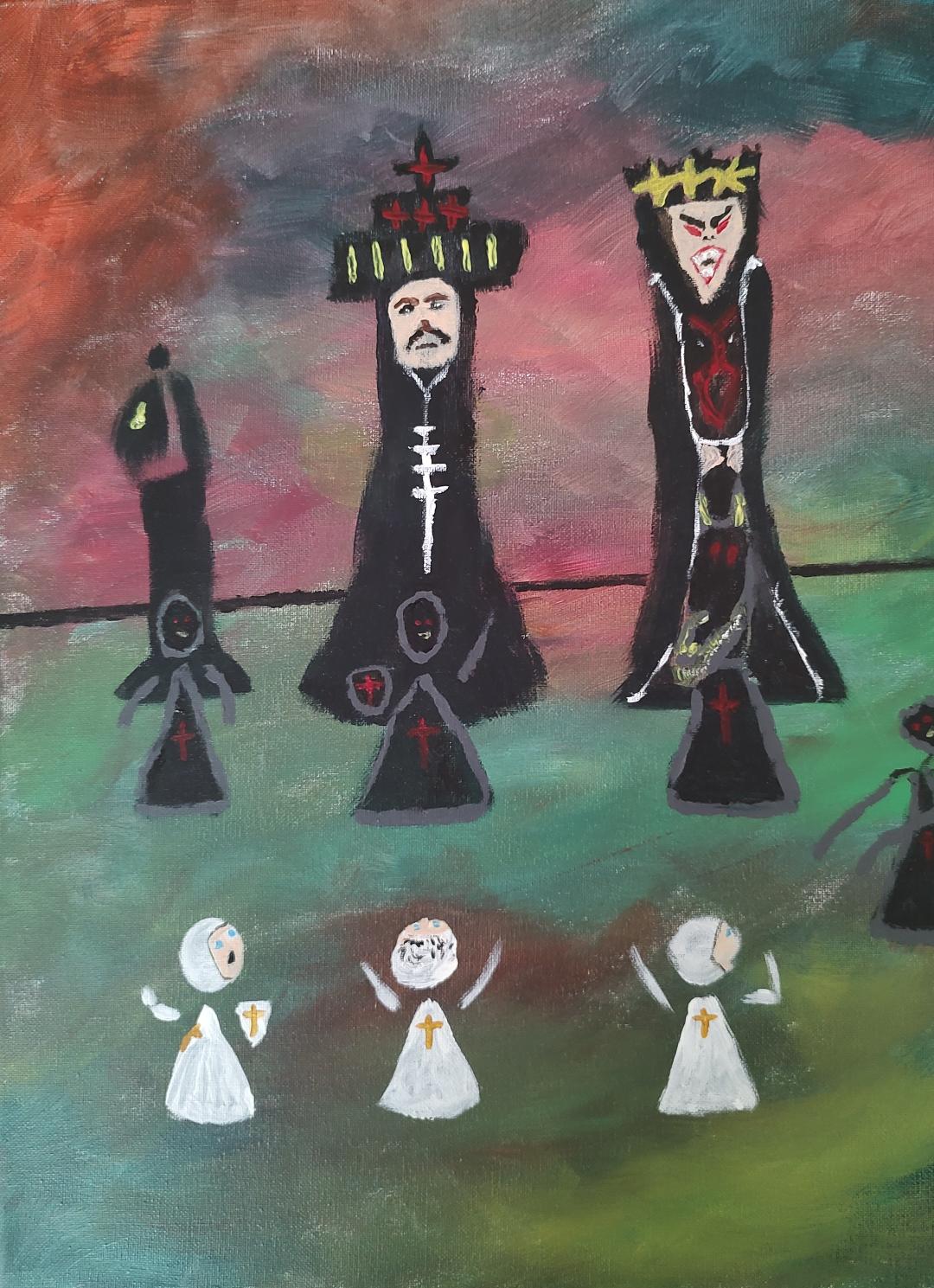 Paul Morabito "PO" Checkmate Painting Front Photo