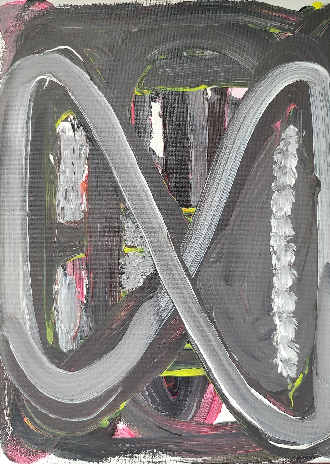 Paul Morabito "PO" White Darkness Painting Front Photo