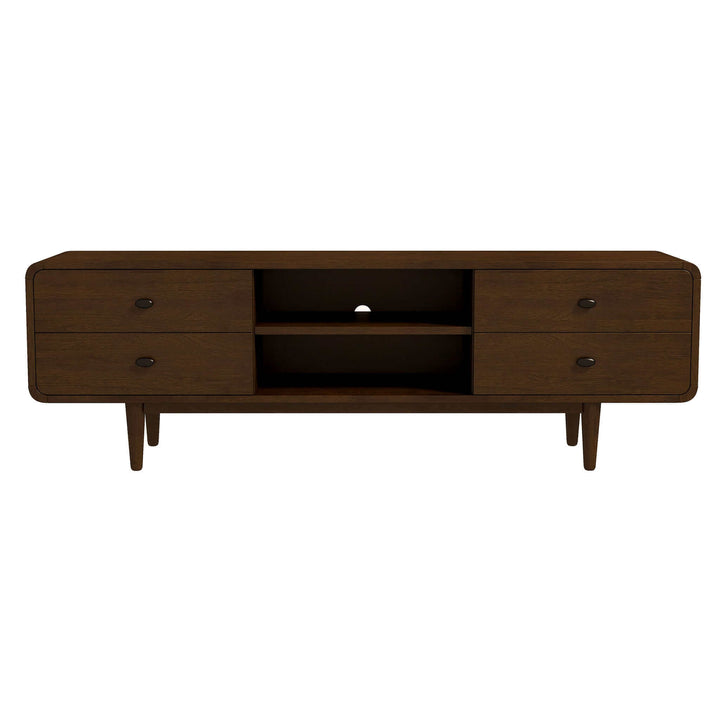Alexa Mid Century Modern Style TV Stand Front View Shot