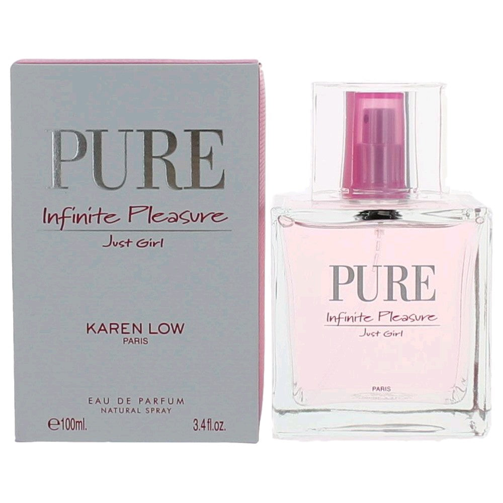 Pure Infinite Pleasure Just Girl by Karen Low, 3.4 oz. Eau De Parfum Spray for Women