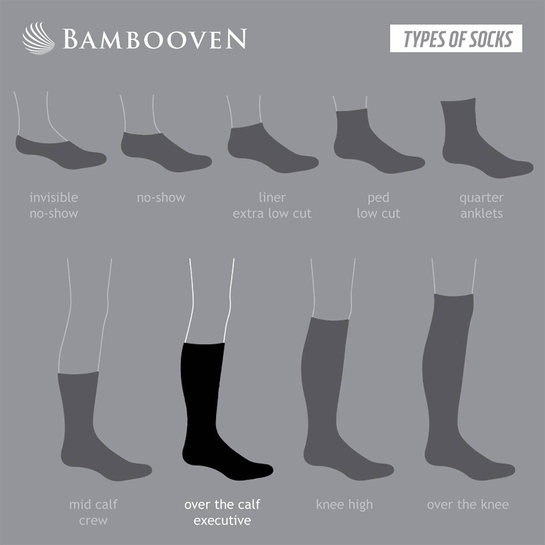 Men’s Bamboo Diabetic Dress and Trouser Socks 6-Pack - 637 Types of Socks.