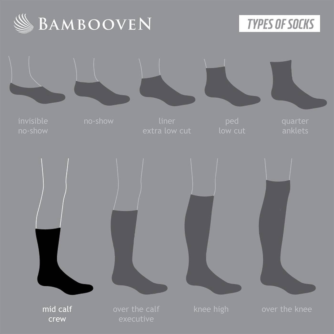Men’s Bamboo Lightweight Dress and Trouser Socks – 8-Pack Odor-Free, Breathable, Premium Comfort - 543 Types of Socks.