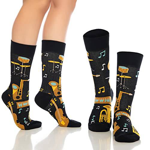 Fun Crew Socks for Men and Women – Colorful Cotton Novelty 6-Pack