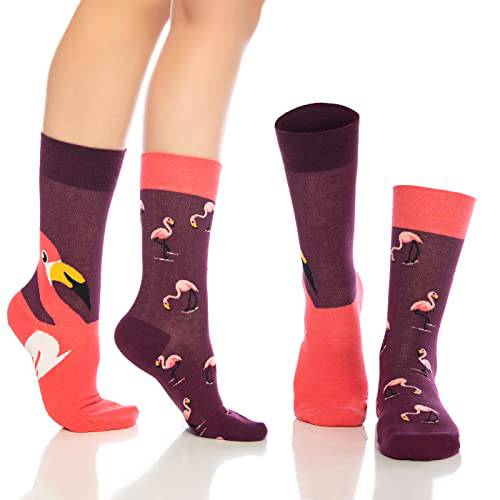 Fun Crew Socks for Men and Women – Colorful Cotton Novelty 6-Pack