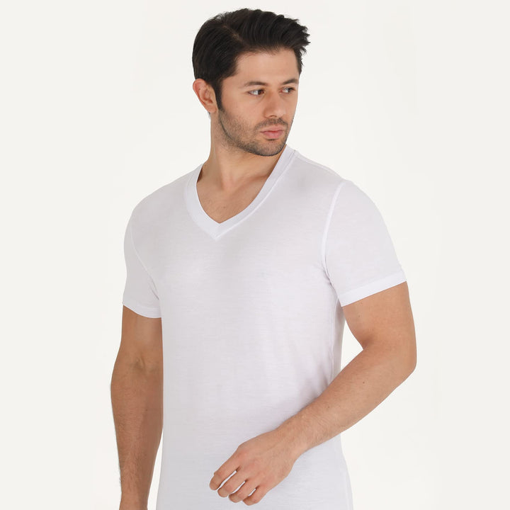 Men's Bamboo V-Neck Undershirt (3 Pack)