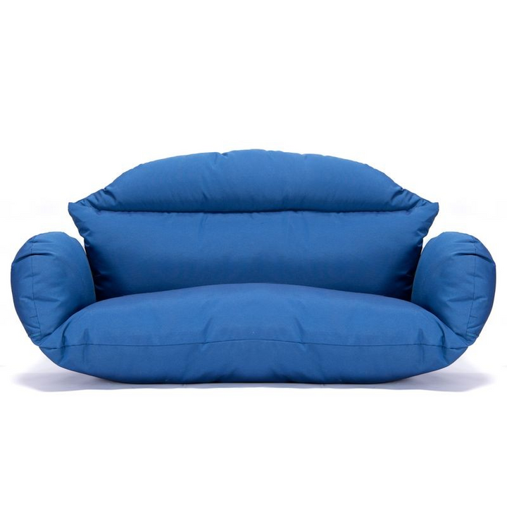LeisureMod Hanging 2 Person Egg Swing Cushion Blue