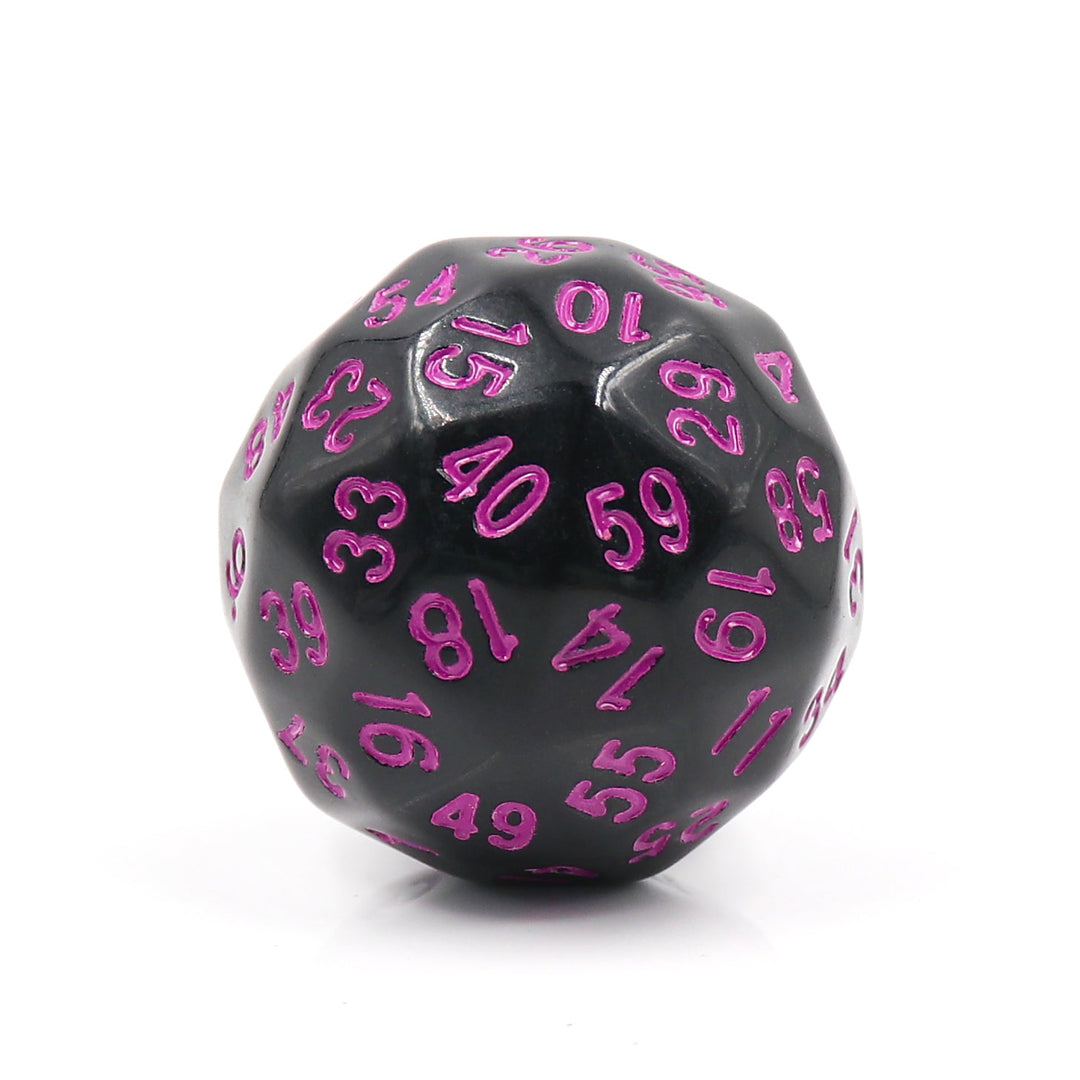D60-Black Opaque w/Purple Numbers