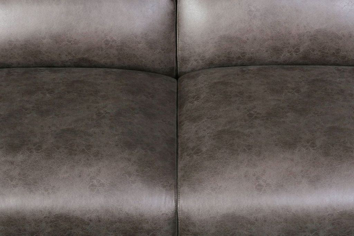 LeisureMod Whisper 4-Seater Conversation Set with a Chaise Lounge Chair in Brown Closeup.