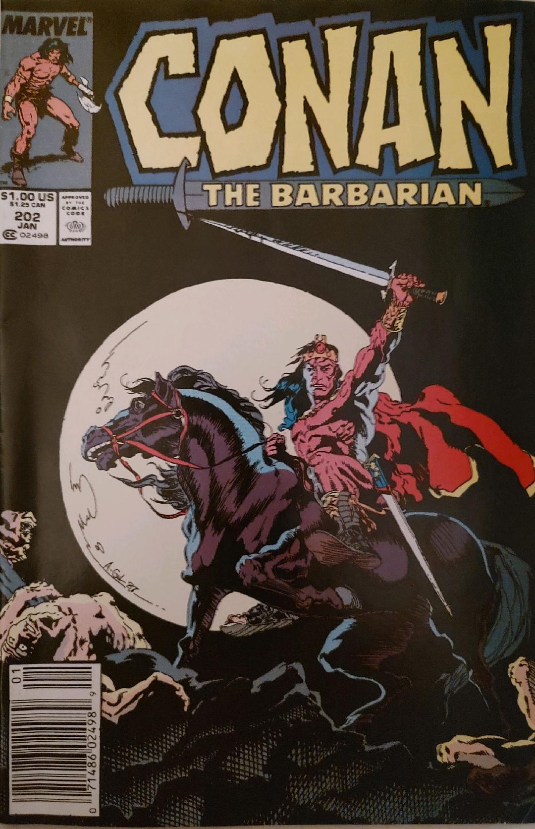 Conan the Barbarian #202 Comic Book Cover