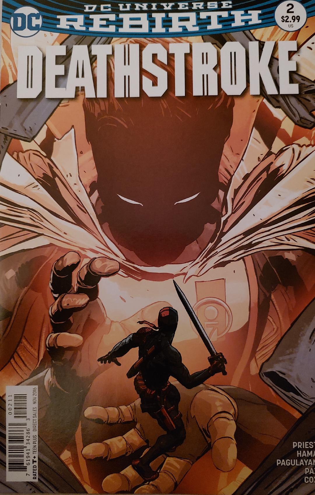 Deathstroke #2 Rebirth DC Universe Comic Book Cover