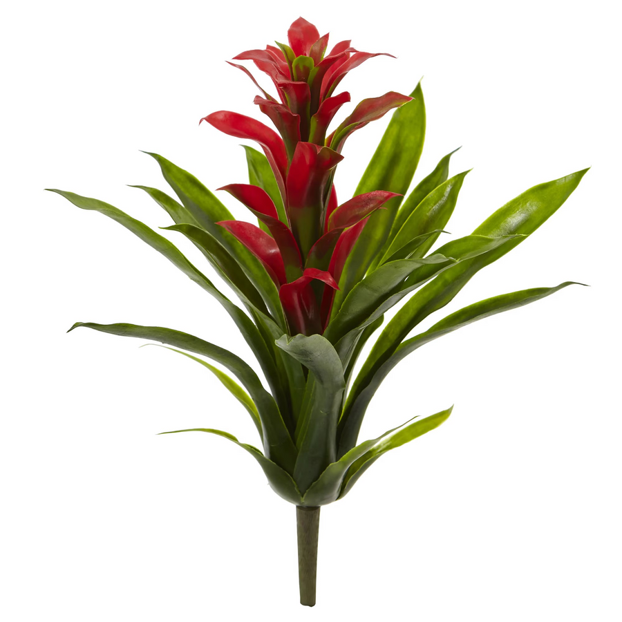 15” Bromeliad Artificial Flower (Set of 4)