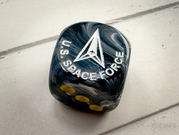 Space Force d6 (Dice colors are filled at random) | Pipped Dice 16mm