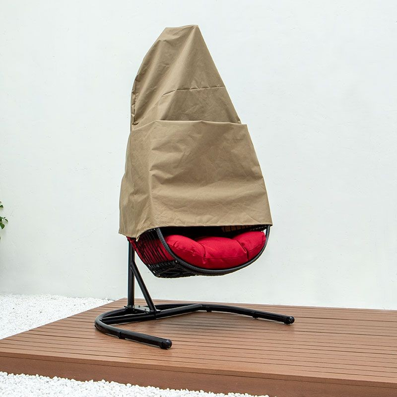 LeisureMod Hanging Single Egg Swing Chair Cover on Chair.