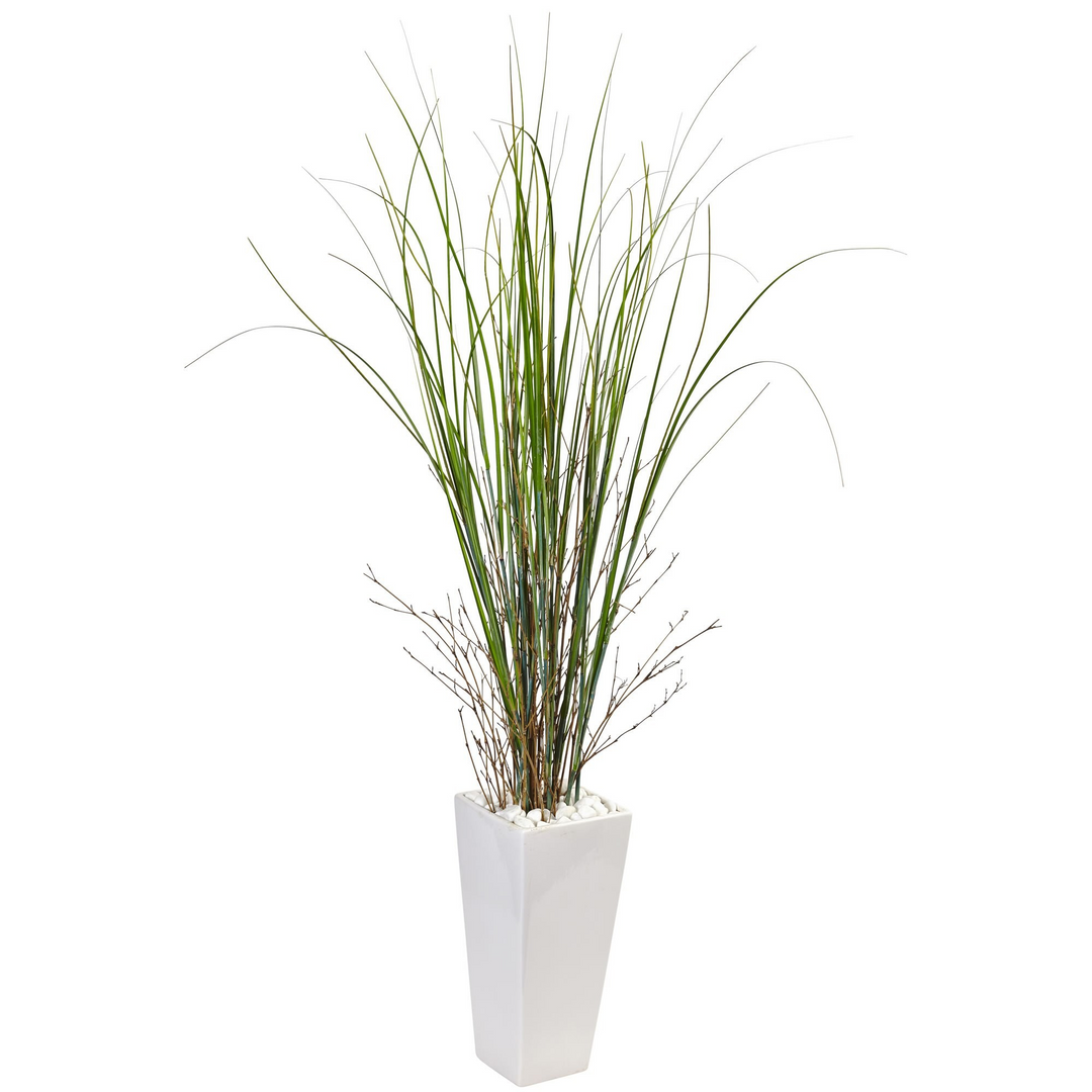 Bamboo Grass in White Tower Ceramic