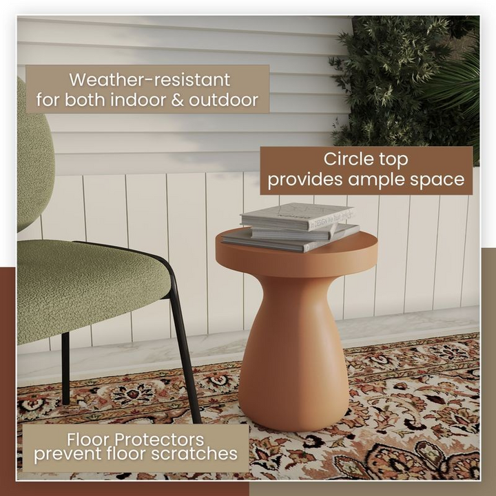 Leisuremod Modern Side End Table Wisp Series in Pink Description.