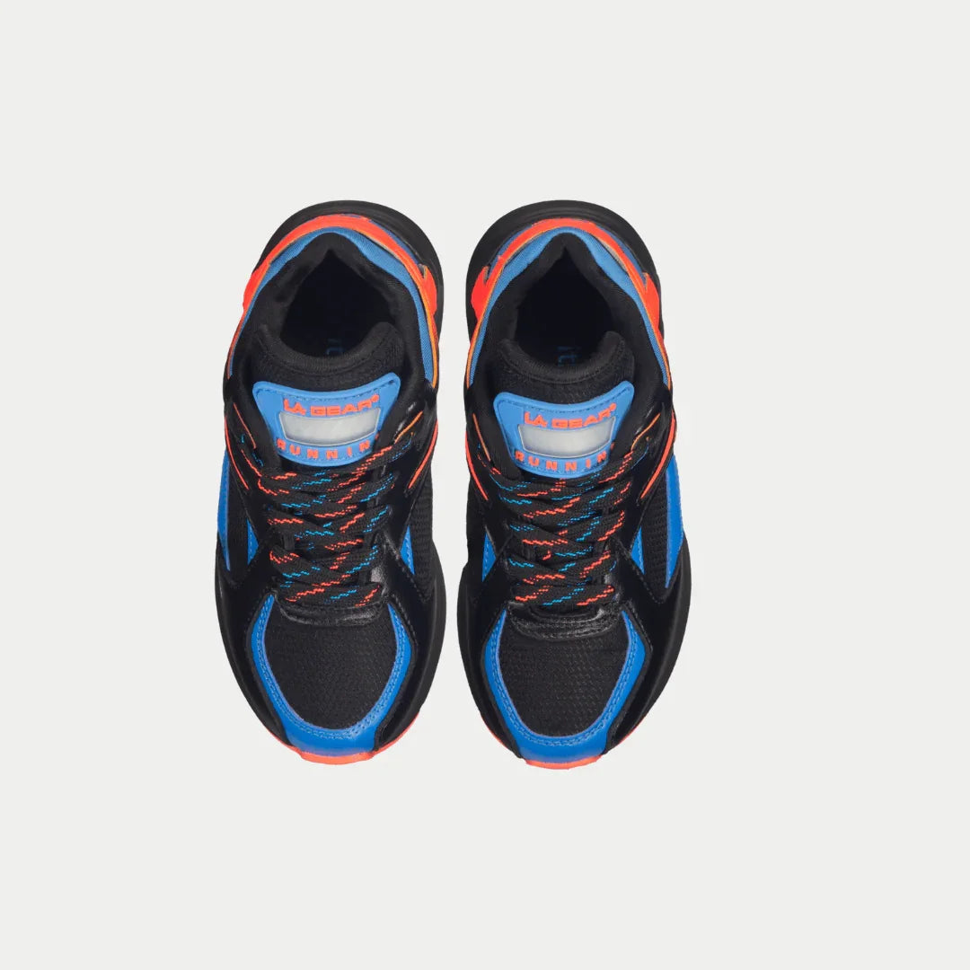La Gear Kids Catapult Light-Up Low Top Black x Blue Top View