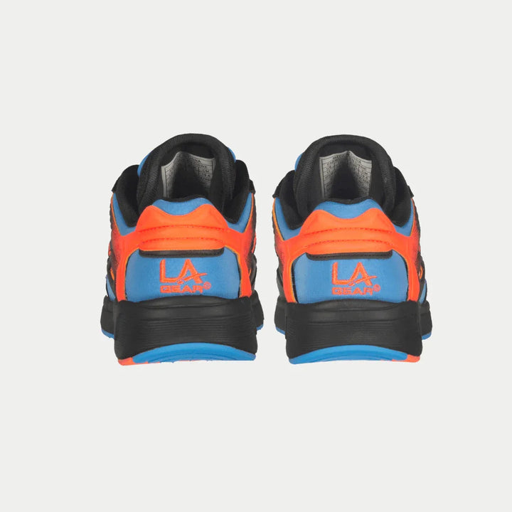 La Gear Kids Catapult Light-Up Low Top Black x Blue Back View.
