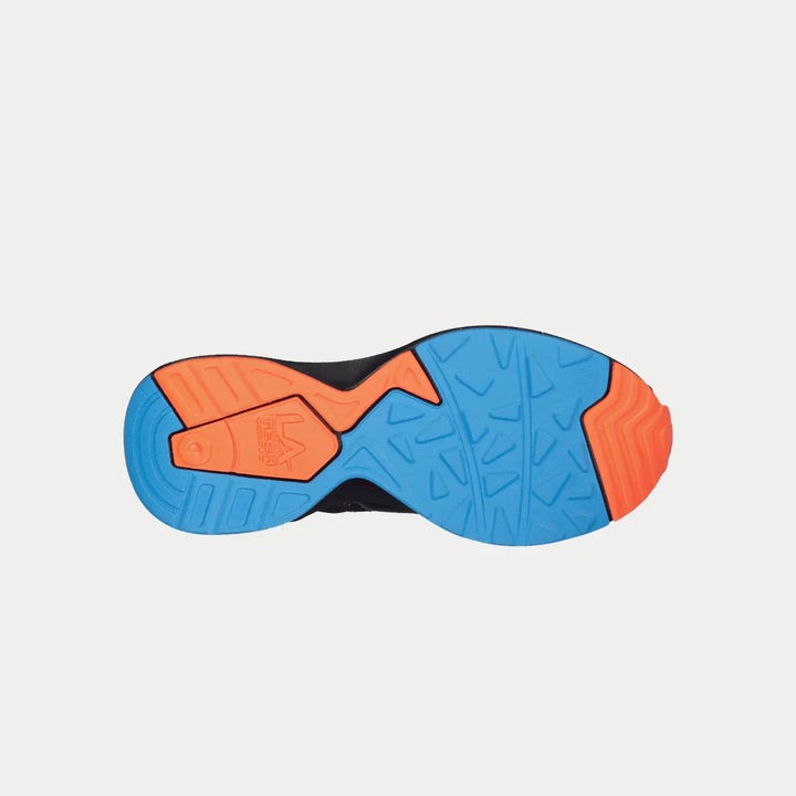 La Gear Kids Catapult Light-Up Low Top Black x Blue Bottom View.
