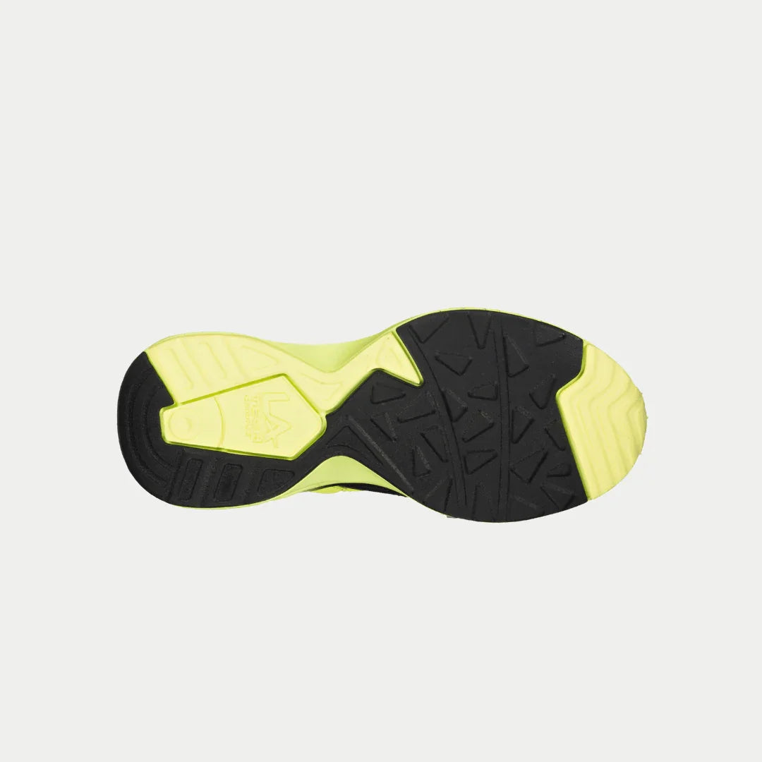 LA Gear Kids Catapult Light-Up x Glow Low Top Neon Yellow x Black Bottom.