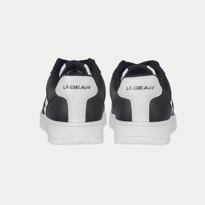 LA Gear Kids Edge Low Top Black and White Logo