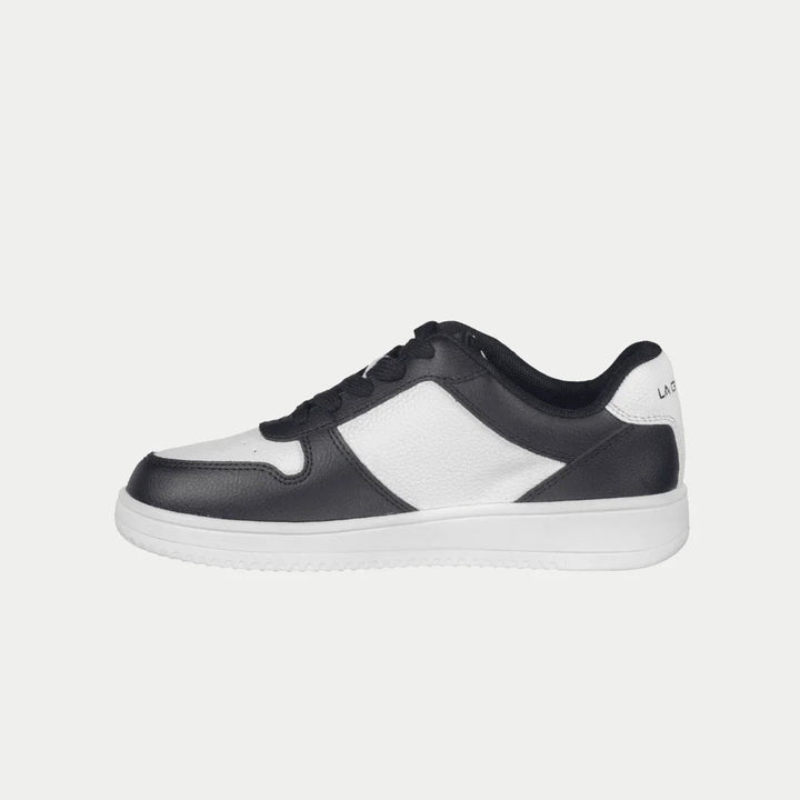LA Gear Kids Edge Low Top Black and White Logo