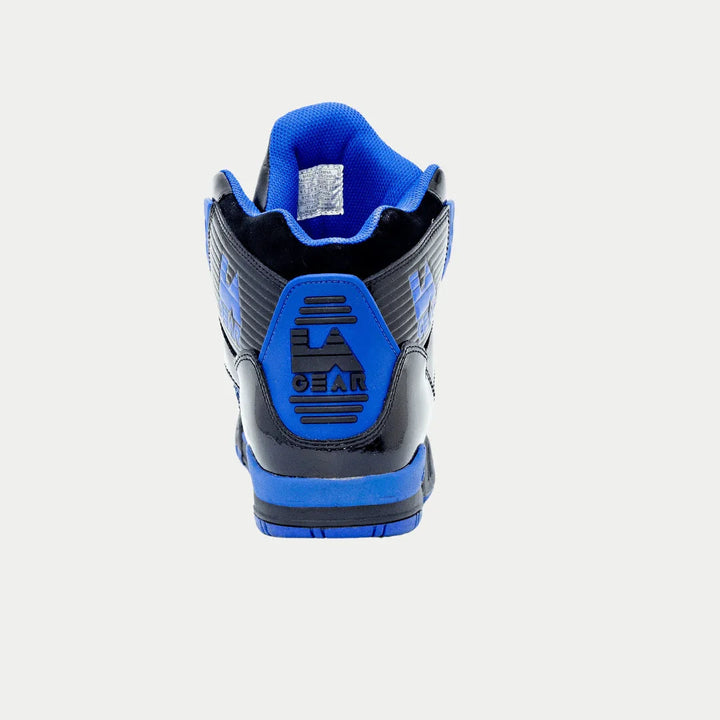 LA Gear Men's KAJ Vintage High-top Blue and Black Back View.