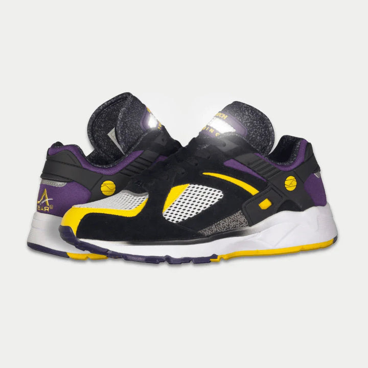 LA Gear Men's Catapult Light-Up Low Top Black x Purple x Yellow