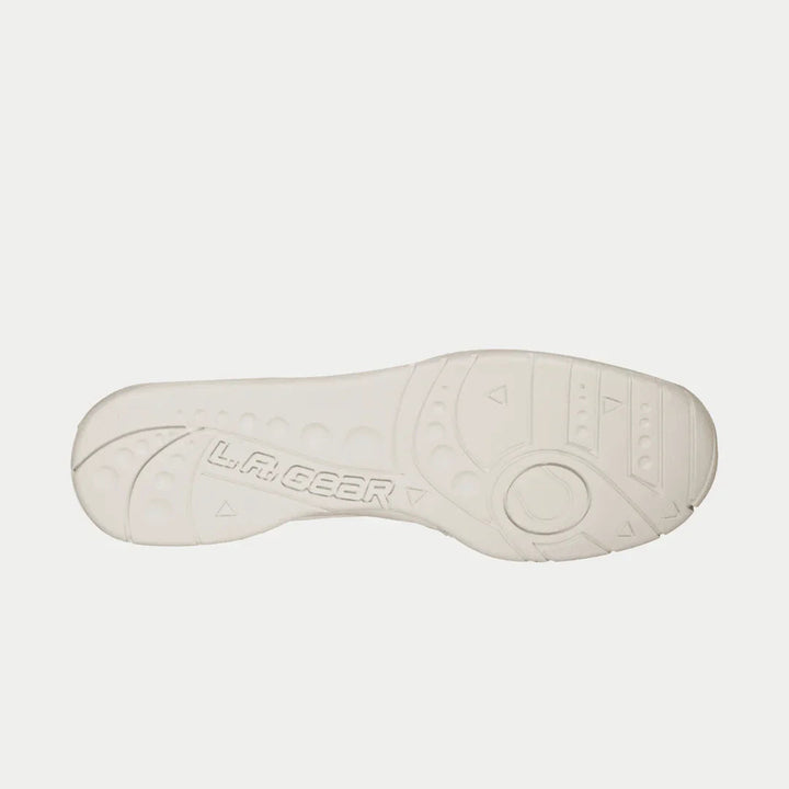 LA Gear Men's Flame Retro High-top White Bottom View.