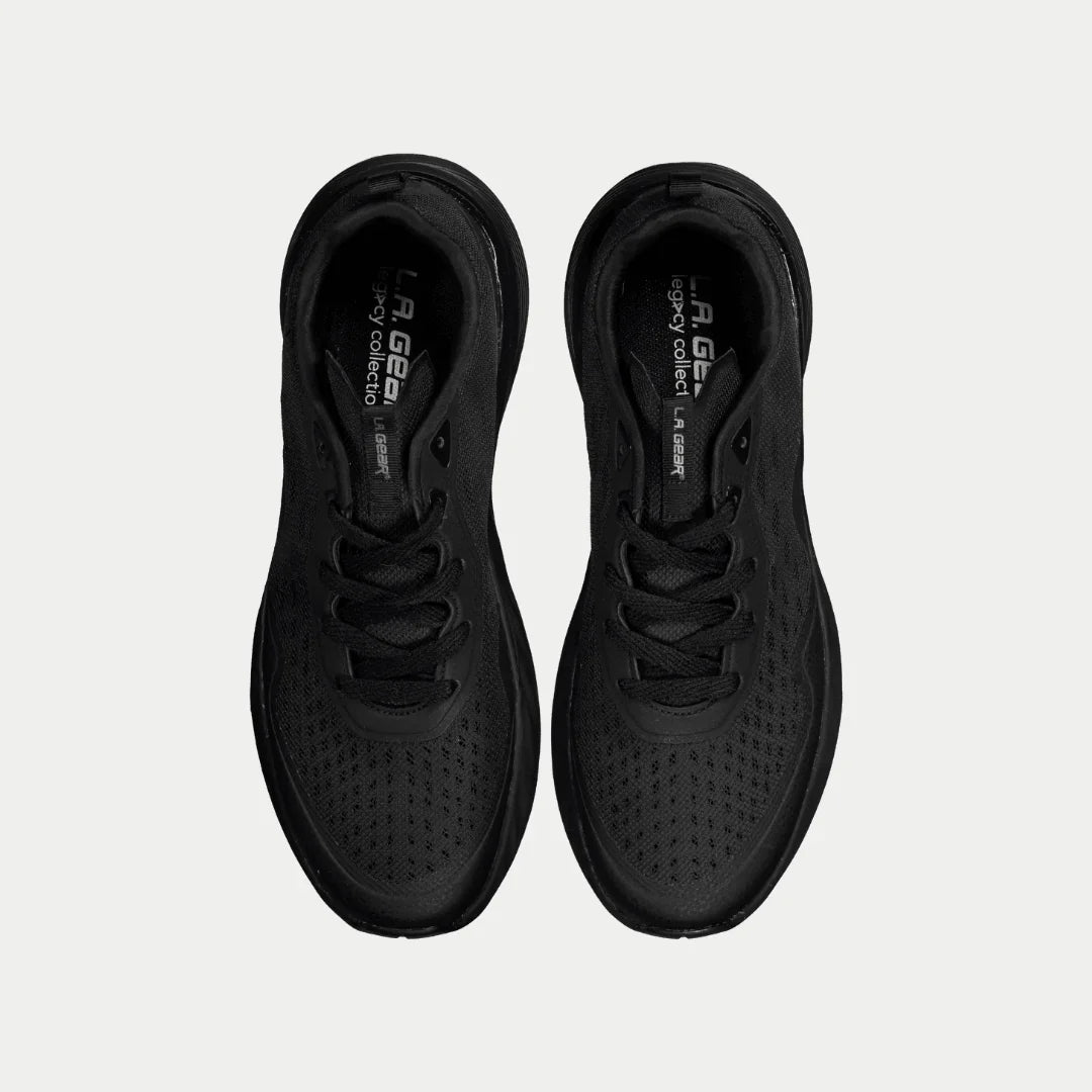 LA Gear Men's Highland Low Top Black Top View.