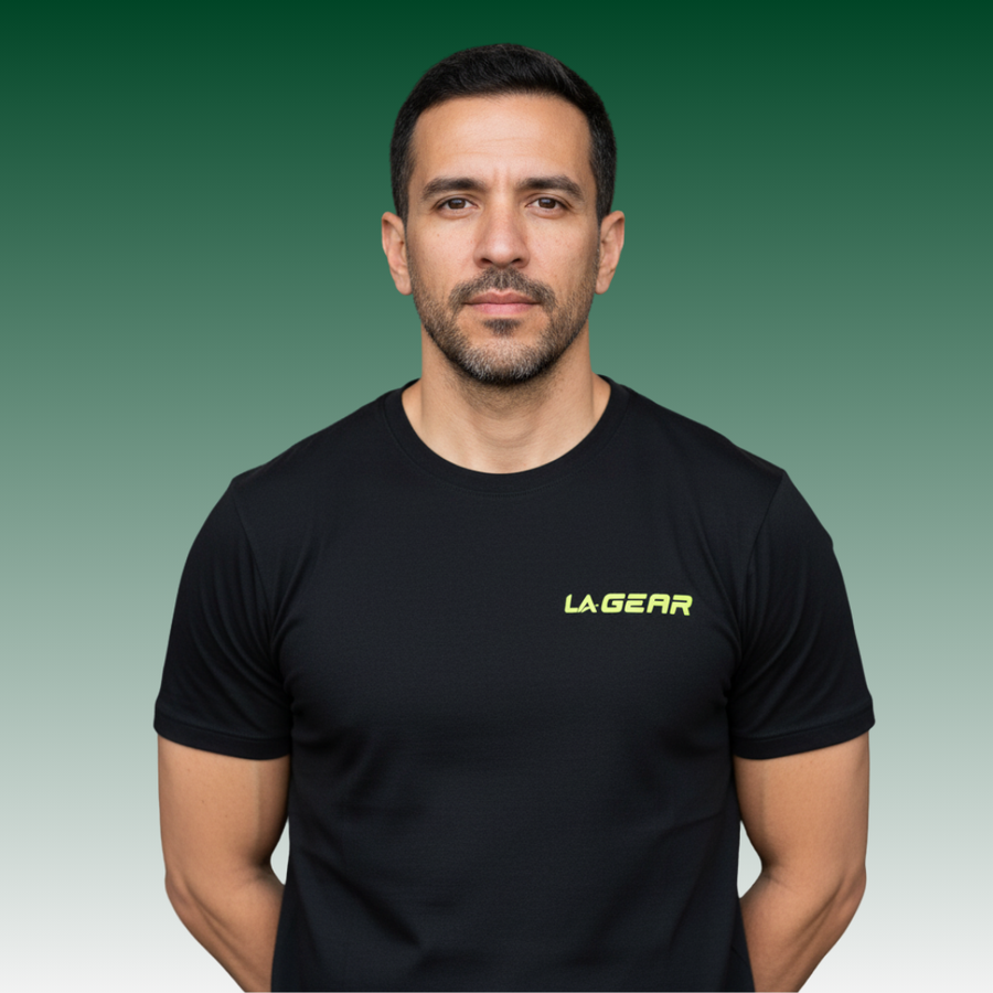 LA Gear Men's Performance Logo Tee Black