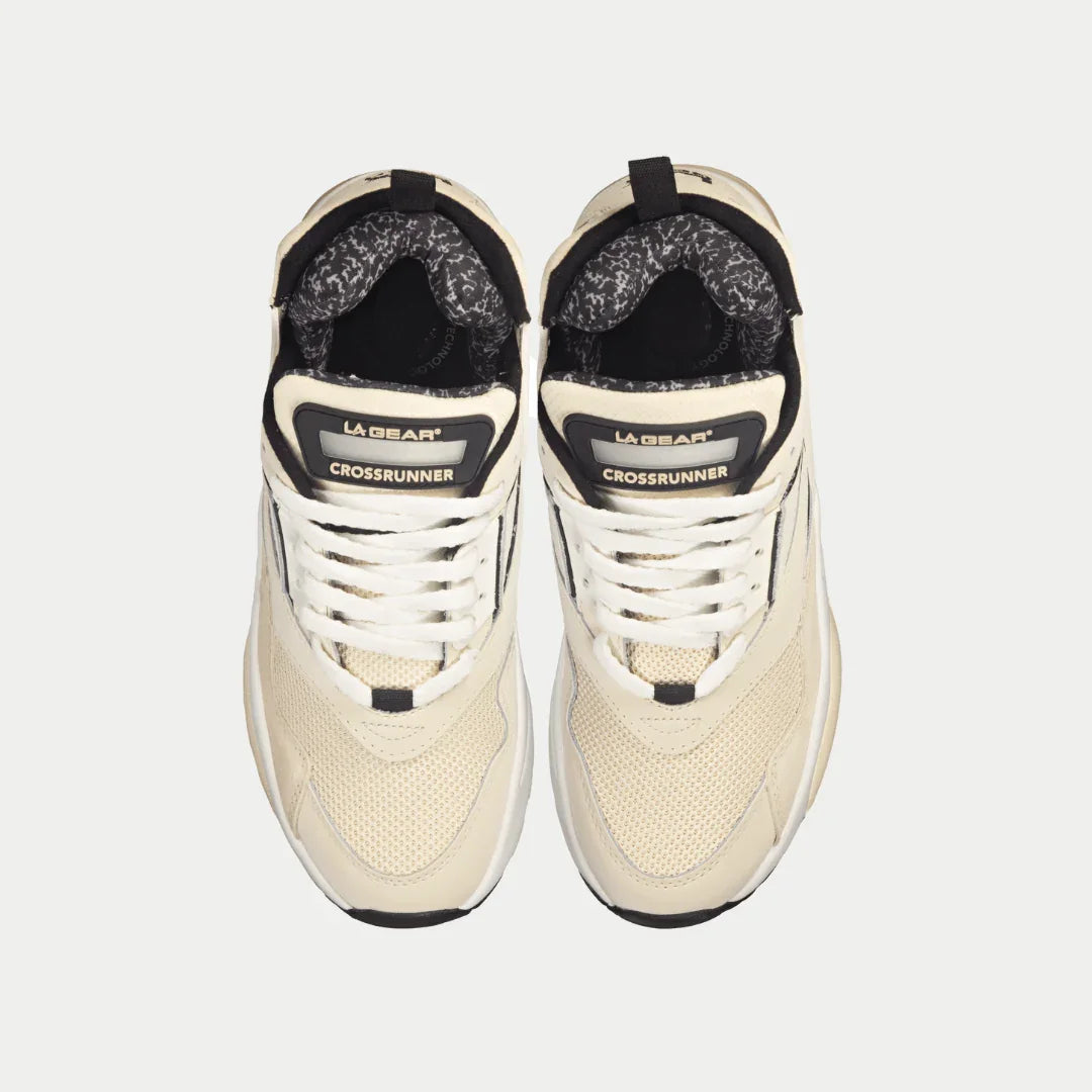 LA Gear Men's Turbo Light-Up Mid Off-White and Black