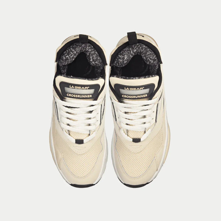 LA Gear Men's Turbo Light-Up Mid Off-White and Black