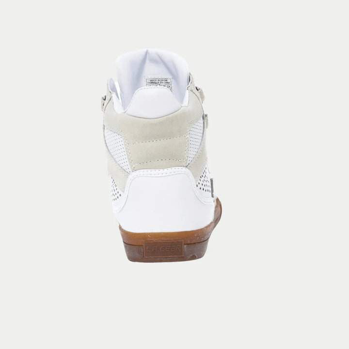 LA Gear Men's Court High Vintage High-top White Back View.