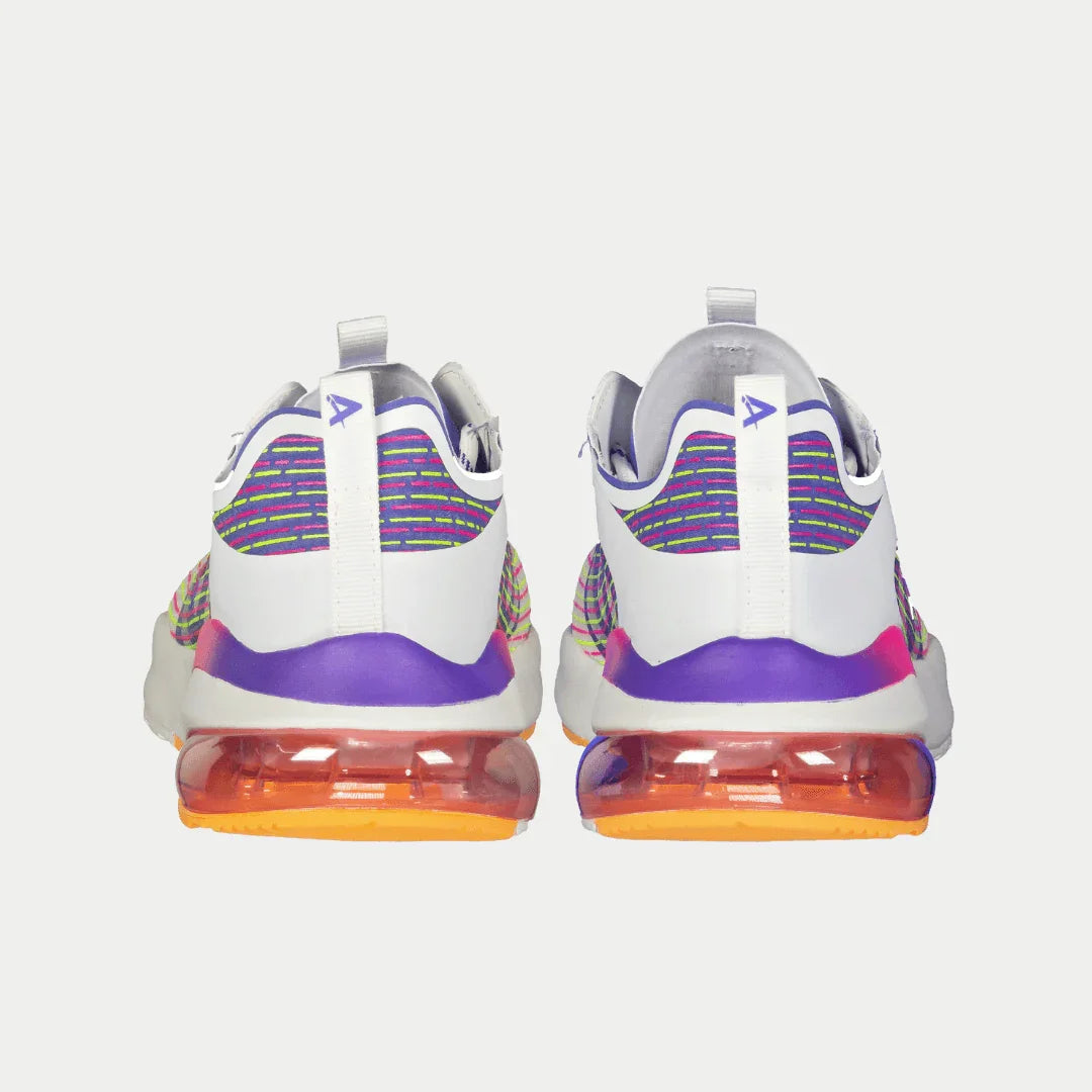 LA Gear Women's Artesia Low Top White, Purple and Orange