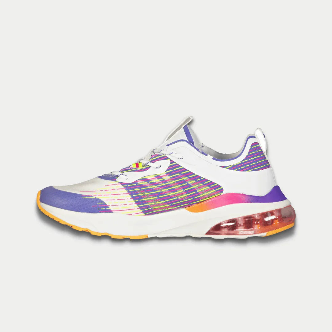LA Gear Women's Artesia Low Top White, Purple and Orange