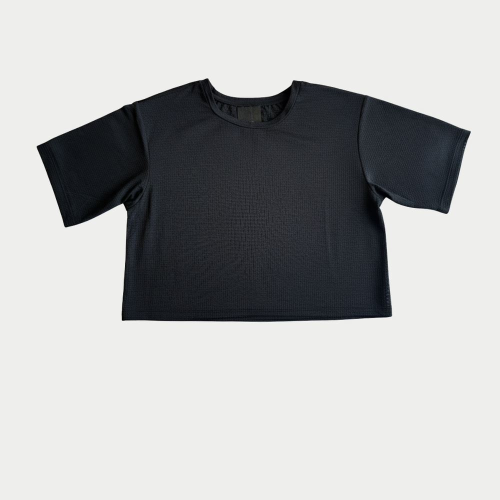 LA Gear Women’s Cropped Mesh Tee Black