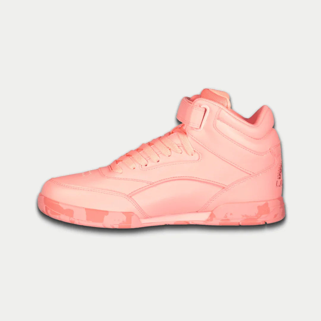 LA Gear Women's Flame High-top Neon Peach Glow