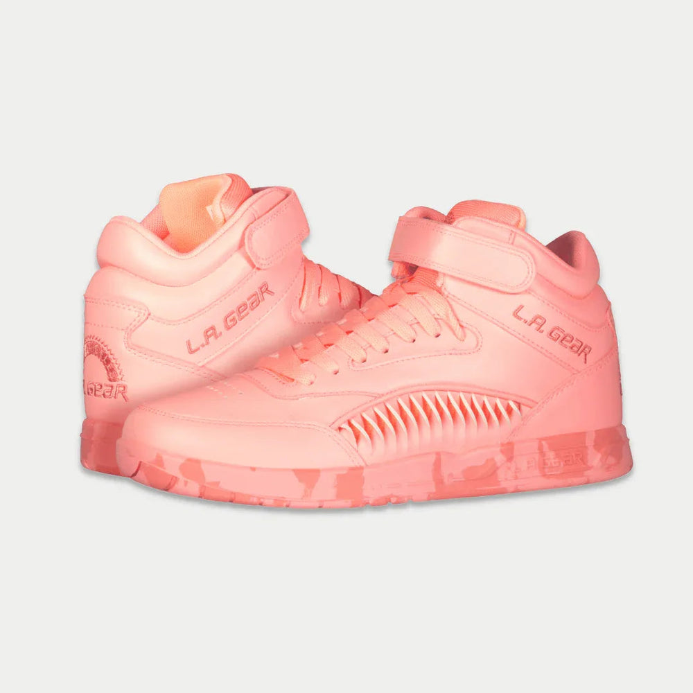 LA Gear Women's Flame High-top Neon Peach Glow