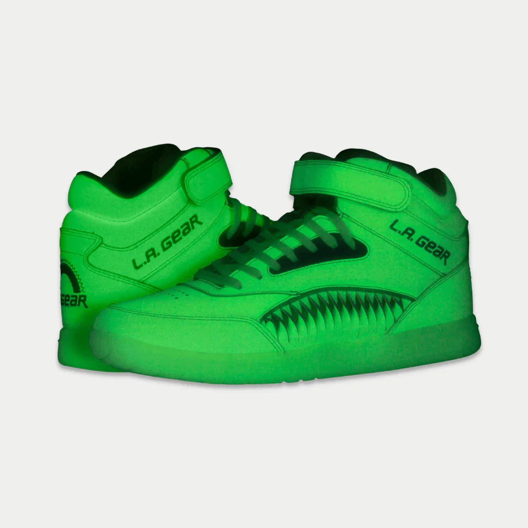 LA Gear Women’s Flame High-top Neon Yellow Glow