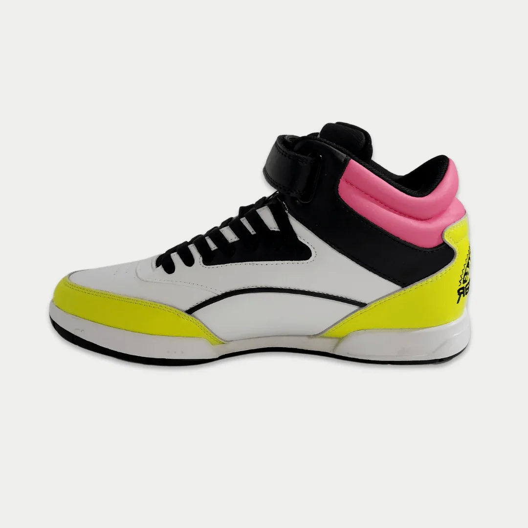 LA Gear Women's Flame Retro High-top Black, Pink and Lime