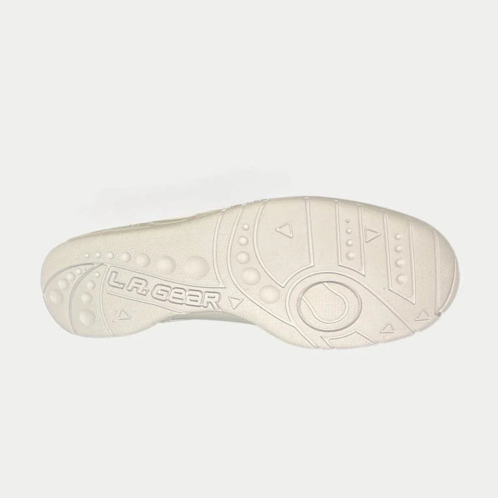 LA Gear Women's Flame Retro High-top White Bottom View.