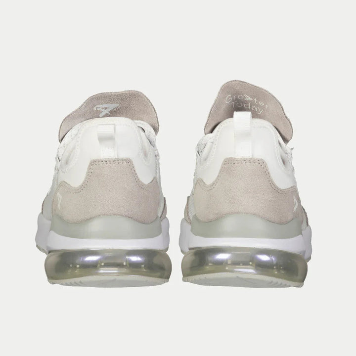LA Gear Women's Runyon Low Top White x Gray Back View.