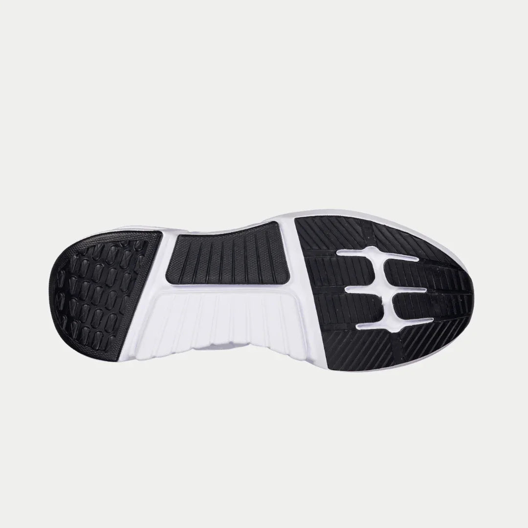 LA Gear Women’s Tarzana Low Top Black x Orange Bottom View.