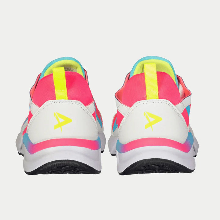 LA Gear Women's Tarzana Low Top White and Pink Back View.