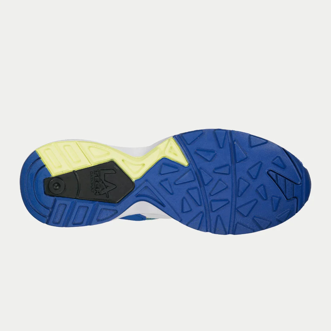 LA Gear Men's Catapult Light-Up Low Top Blue x Green Bottom.