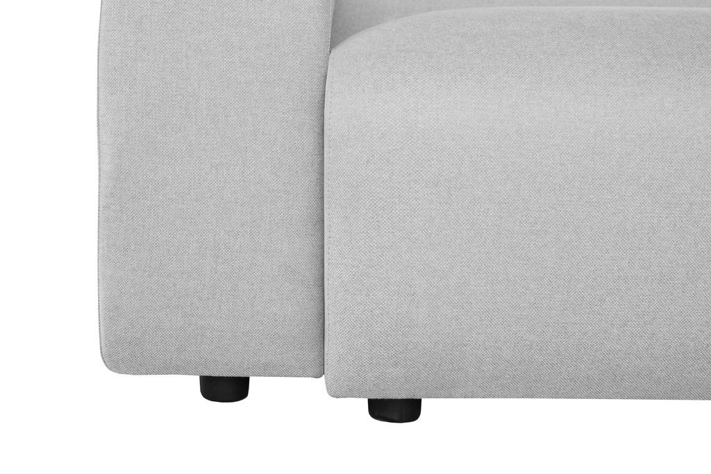 LeisureMod Whisper 6-Seater Conversation Set with Ottoman in Taupe Zoomed In.
