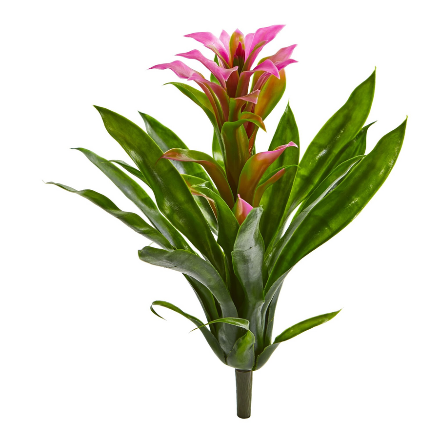 15” Bromeliad Artificial Flower (Set of 4)