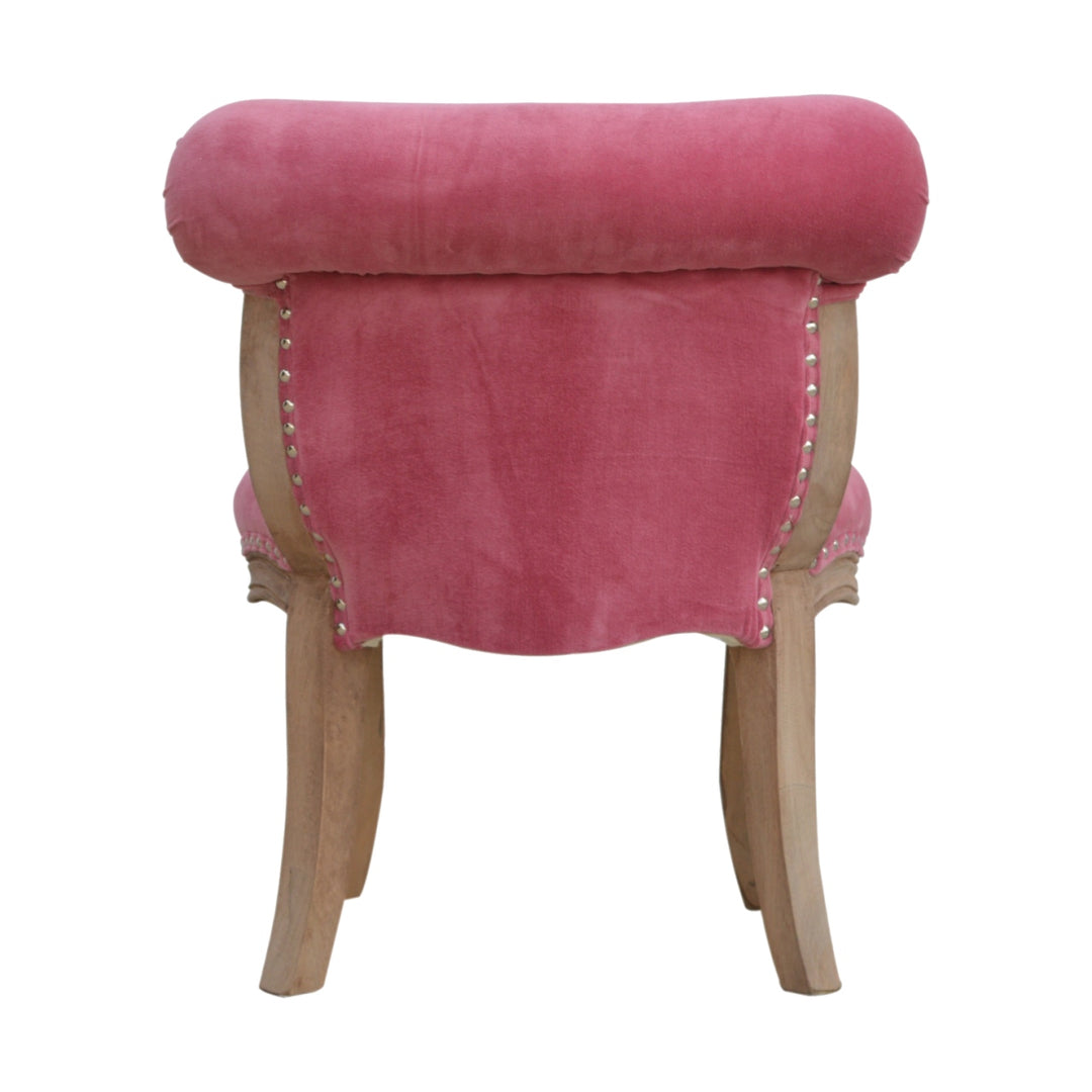 Pink Velvet Studded Chair Photo 9