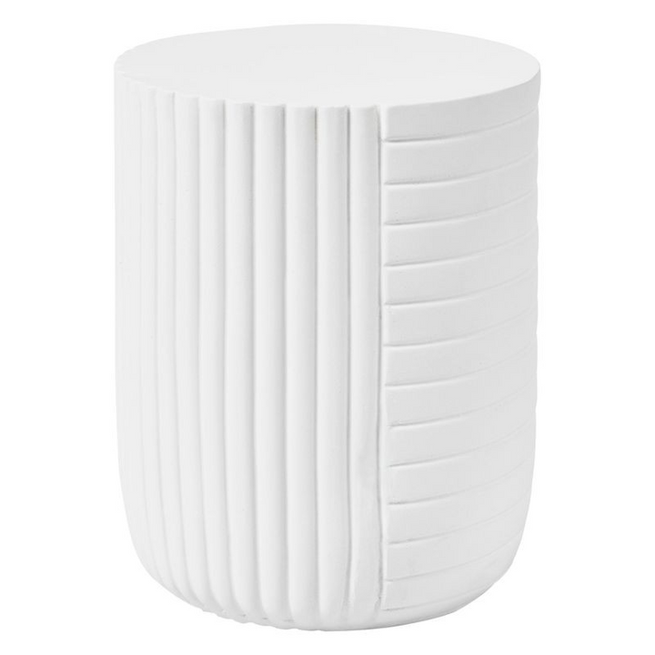 Leisuremod Modern Side End Table Trove Series in White