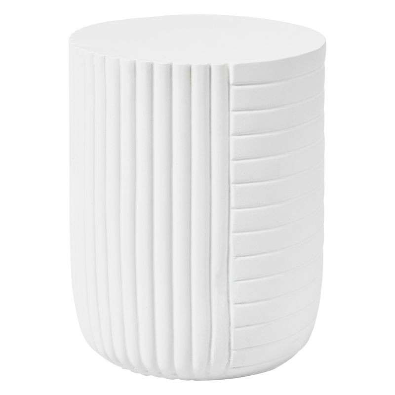 Leisuremod Modern Side End Table Trove Series in White